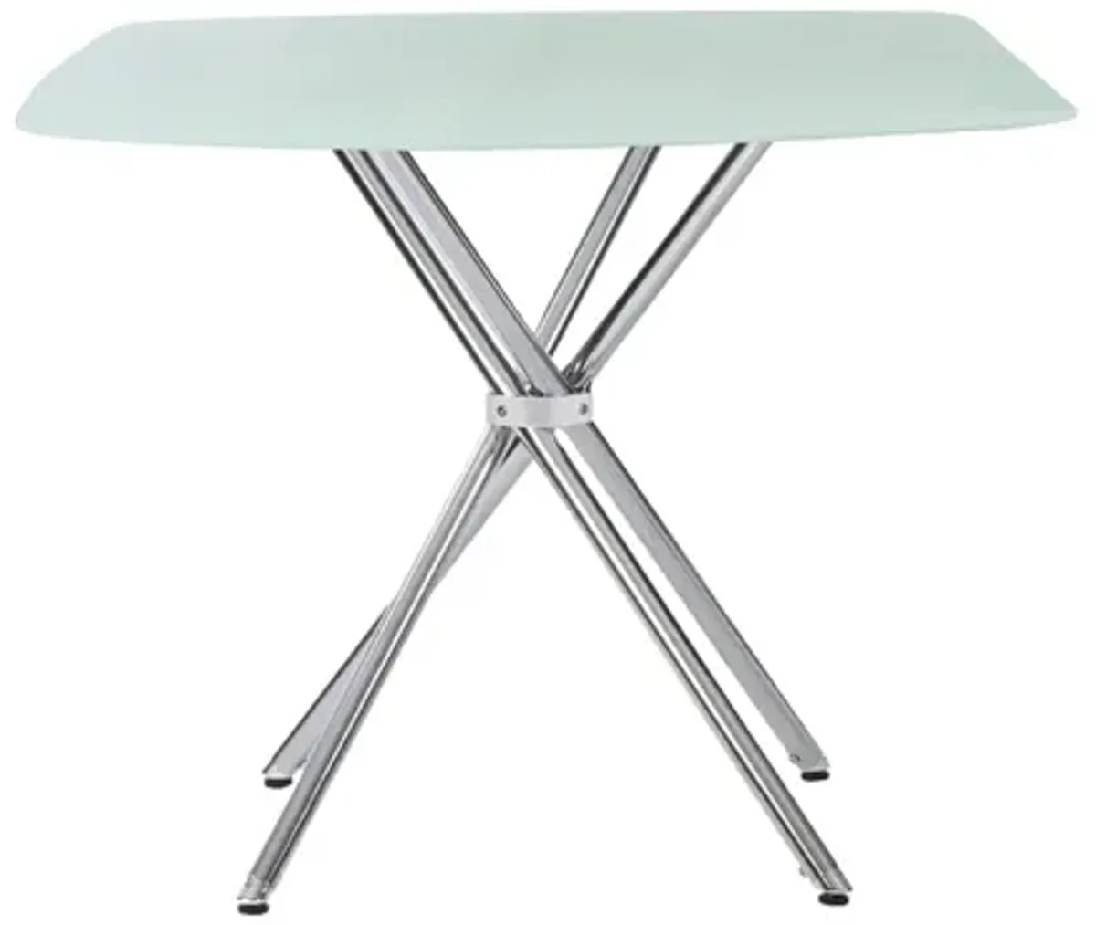 36" Square Frosted Tempered Glass Table