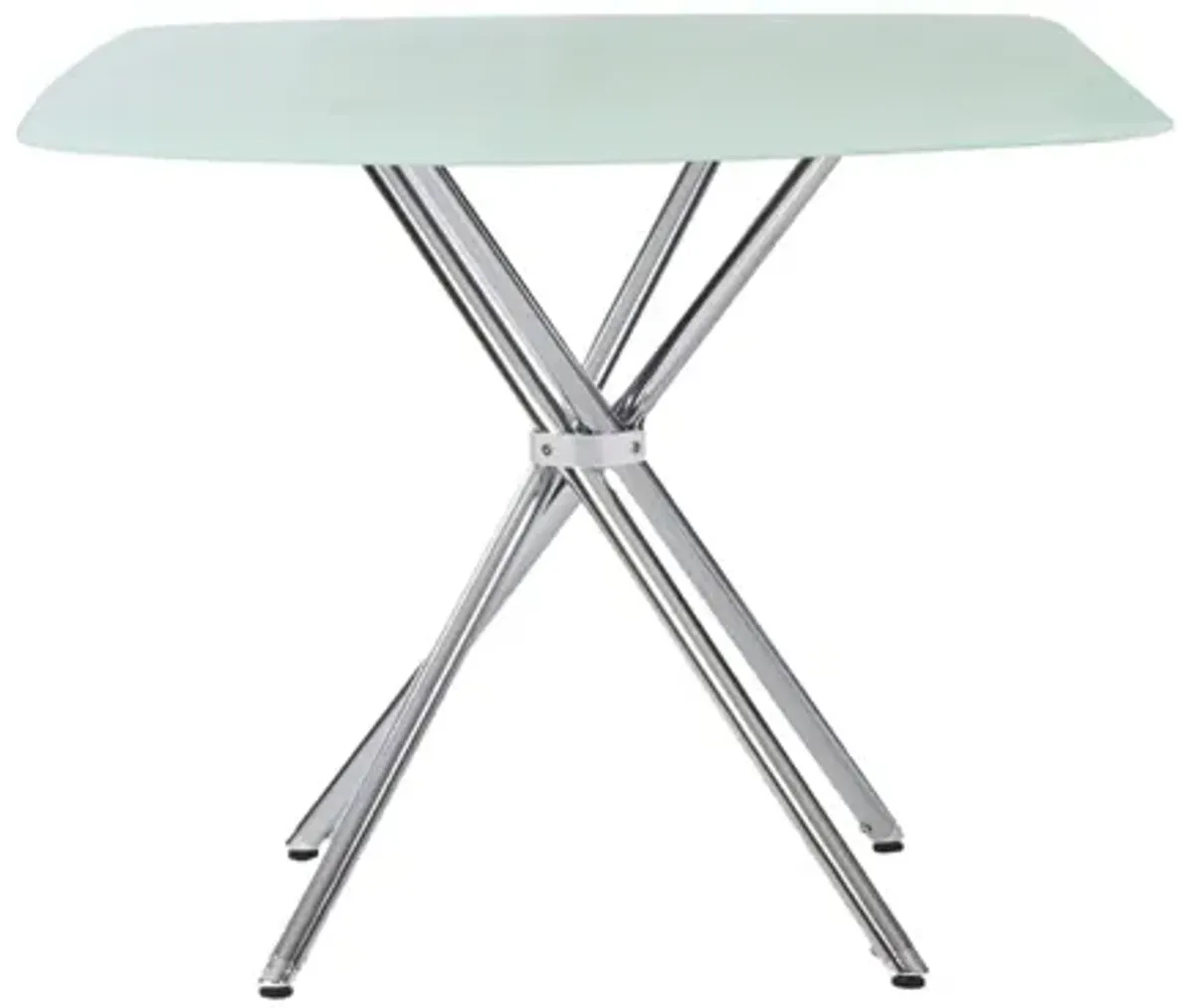 36" Square Frosted Tempered Glass Table