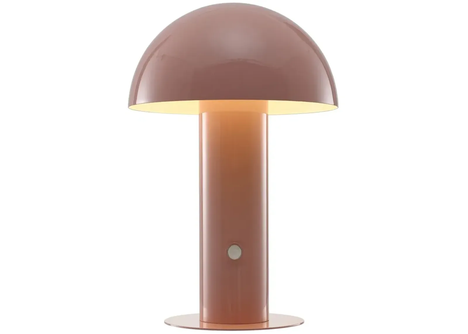 Boletus Contemporary Bohemian Rechargeablecordless Iron Integrated LED Mushroom Table Lamp