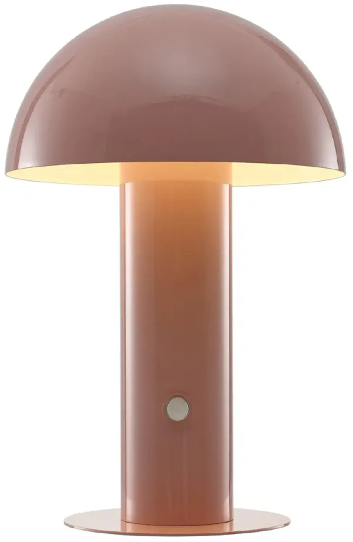 Boletus Contemporary Bohemian Rechargeablecordless Iron Integrated LED Mushroom Table Lamp