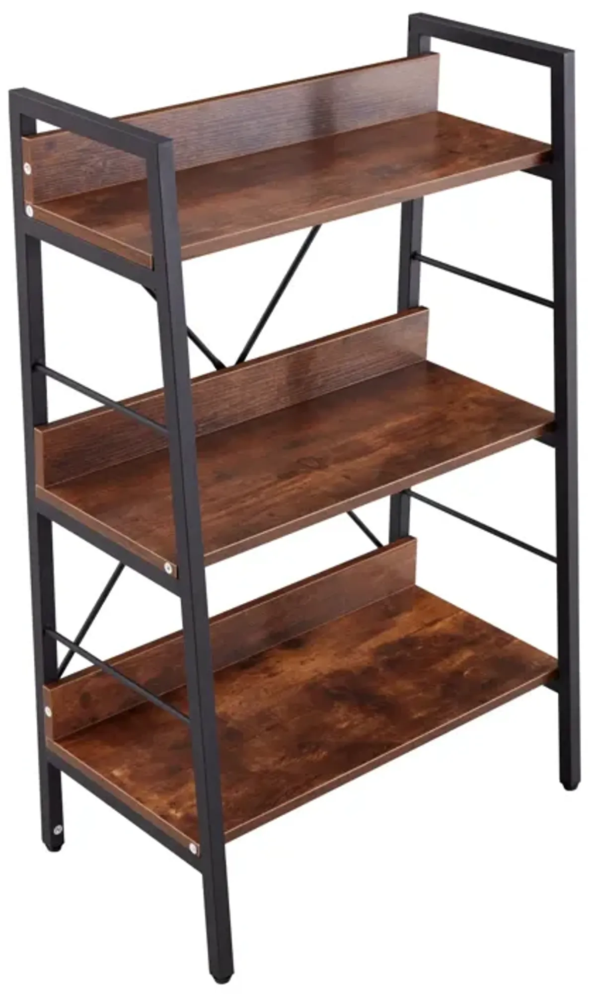 3 Layer Display Bookshelf Ladder Shelf Storage Shelves Rack