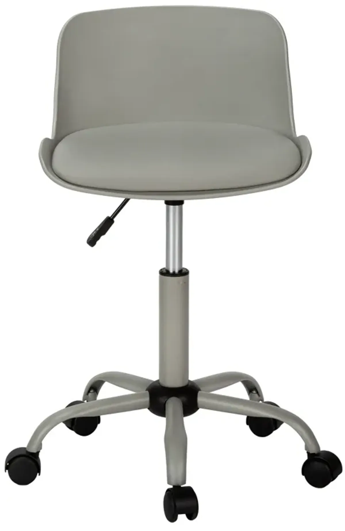 Monarch Specialties I 7465 Office Chair, Adjustable Height, Swivel, Ergonomic, Computer Desk, Work, Juvenile, Metal, Pu Leather Look, Grey, Contemporary, Modern