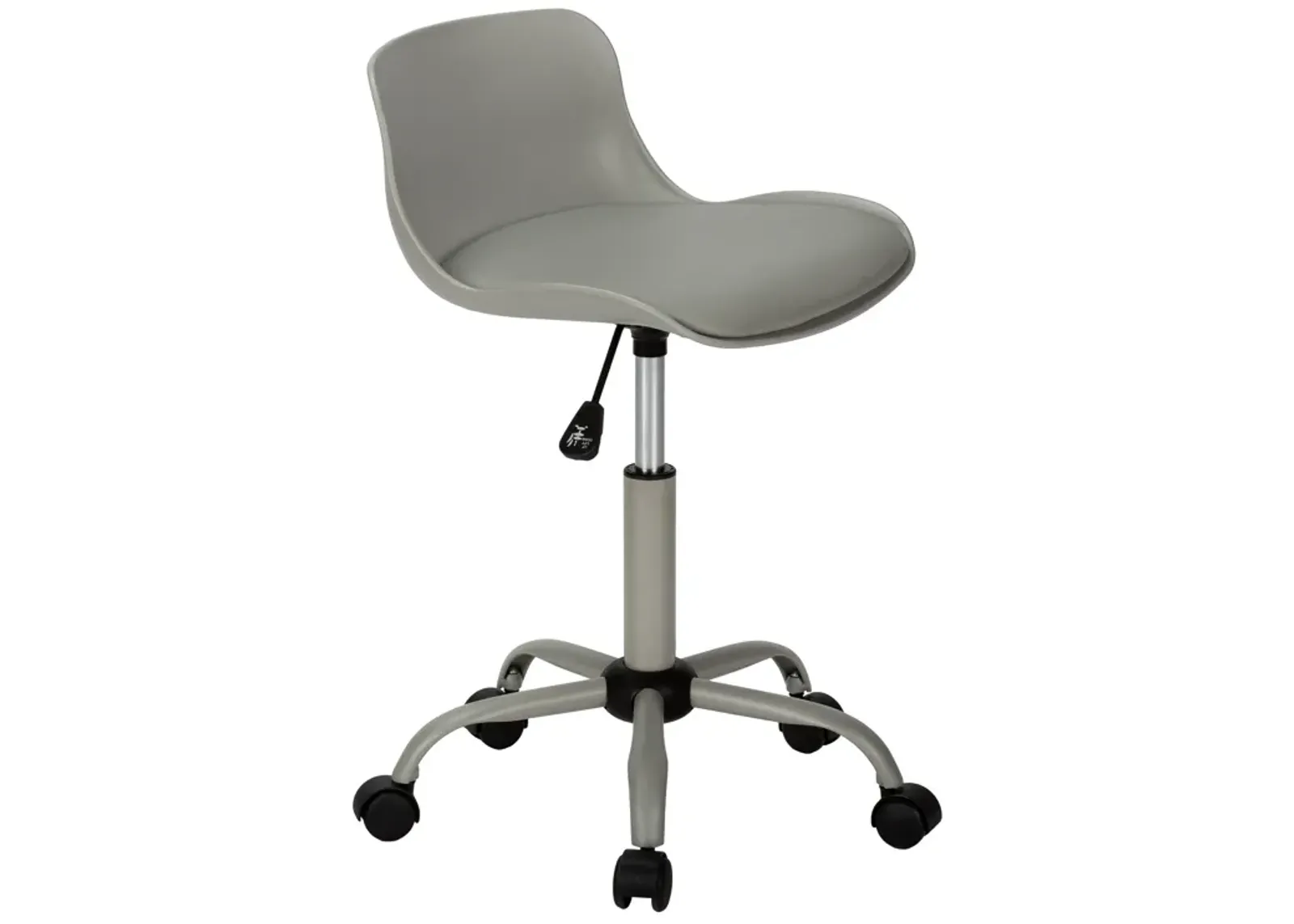 Monarch Specialties I 7465 Office Chair, Adjustable Height, Swivel, Ergonomic, Computer Desk, Work, Juvenile, Metal, Pu Leather Look, Grey, Contemporary, Modern