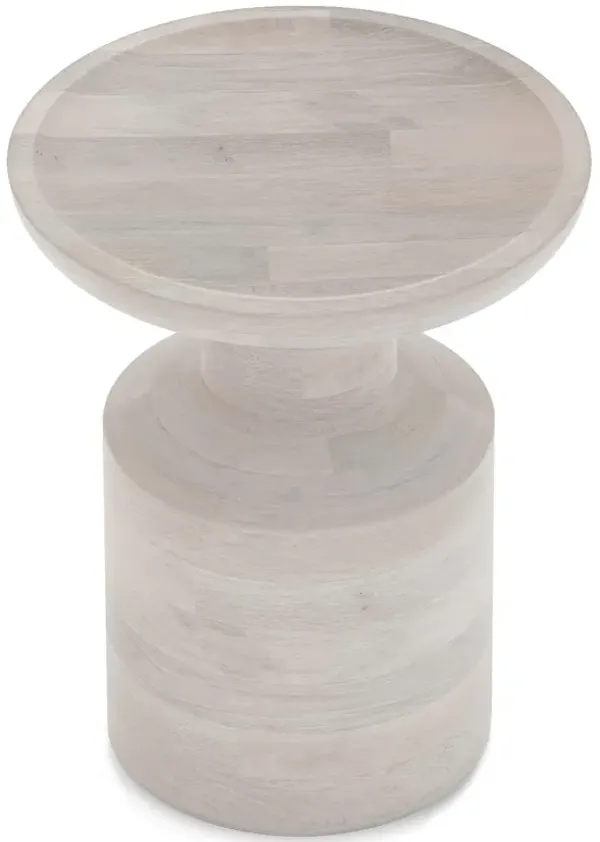 SIMPLIHOME Haynes 16-inch Wide Solid Mango End Table in White Wash, Handcrafted Boho-Style Accent Table for Living, Bedroom, or