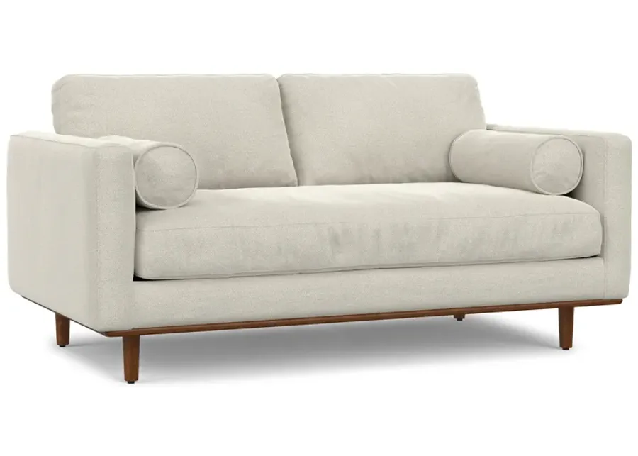 Morrison 72 inch Wide Mid-Century Modern Loveseat Sofa in Cream