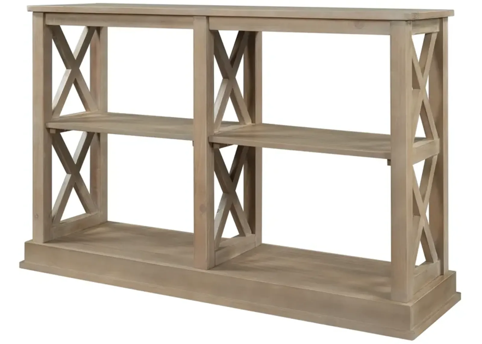 47" Elegant Narrow Sofa Table With Open Storage Spaces Console Table