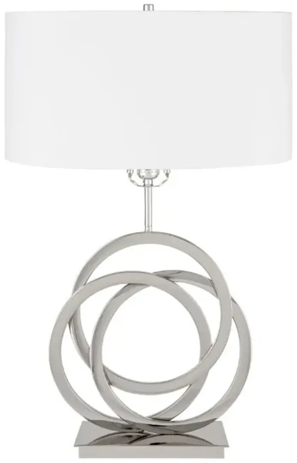 Circles Table Lamp Chrome Metal LED Light