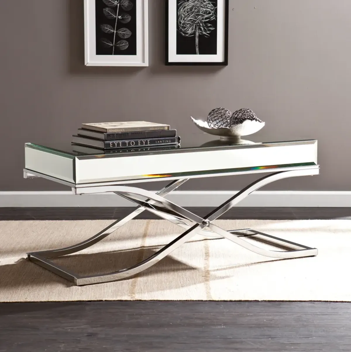 Laura Chrome Mirrored Cocktail Table