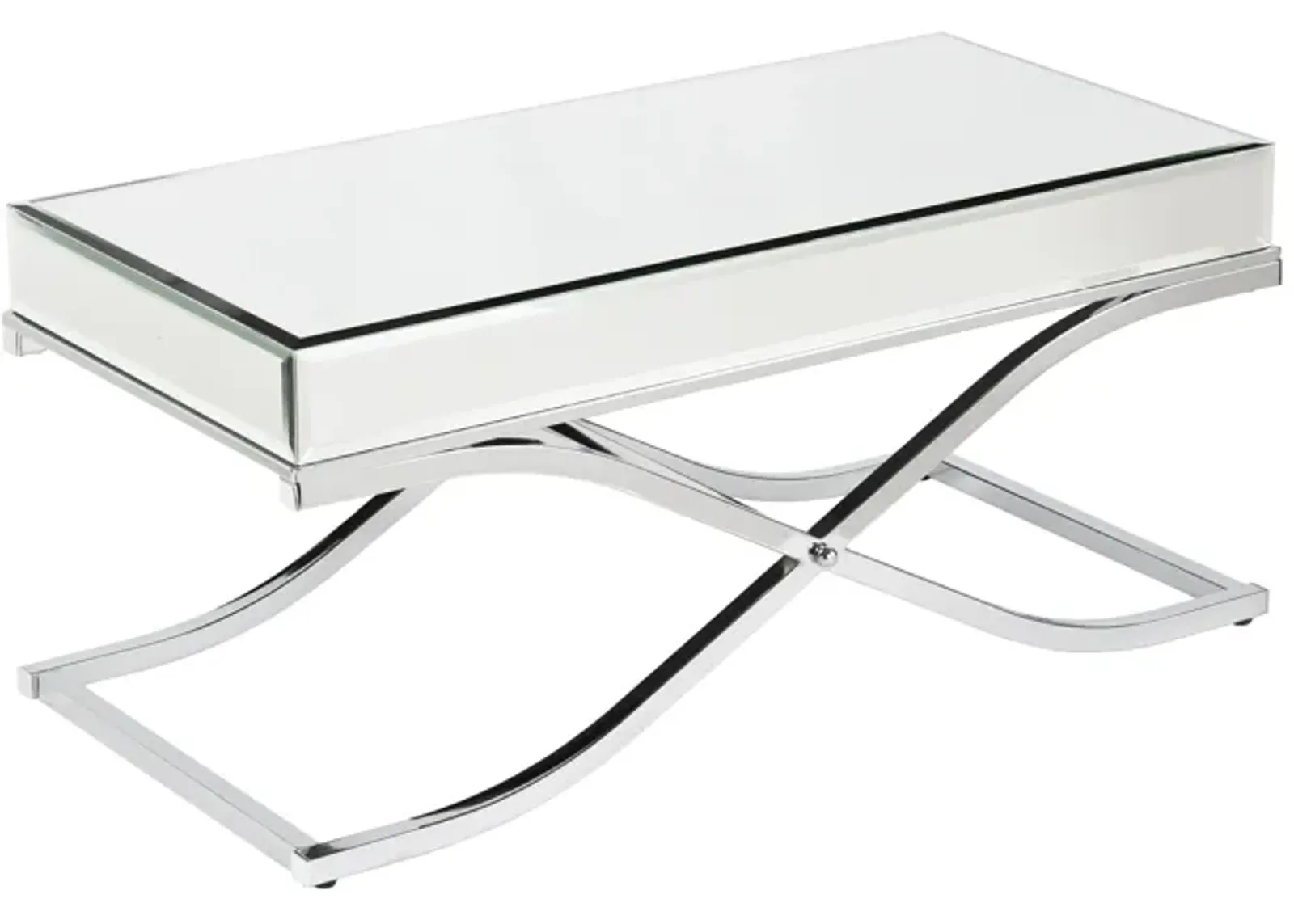 Laura Chrome Mirrored Cocktail Table