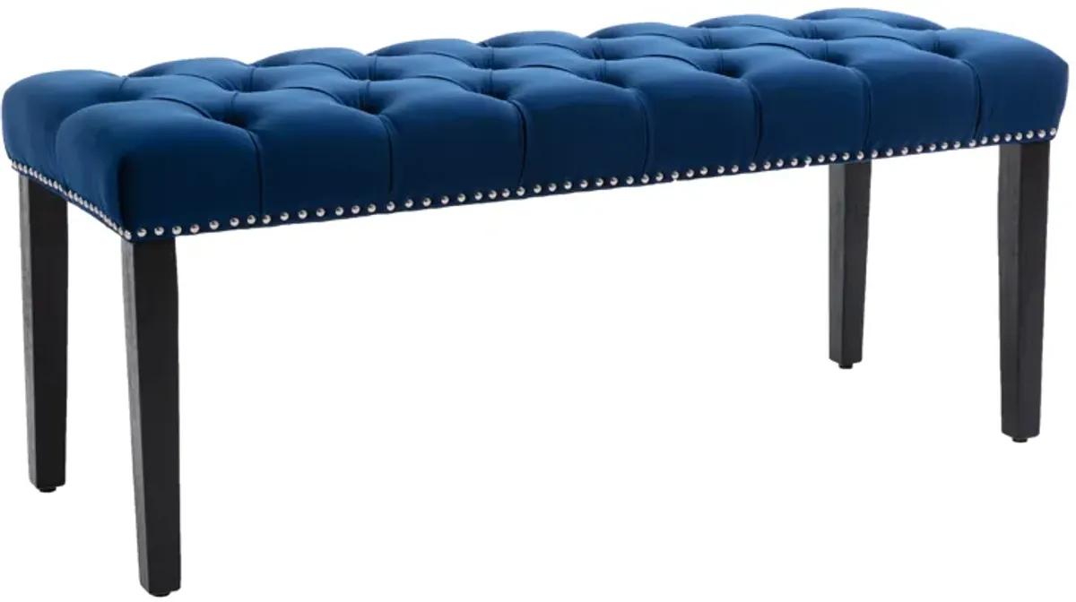 Stylish Tufted Velvet Cushion Shoe Bench for Entryway, Bedroom, Living Room