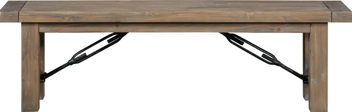 Autumn Solid Wood Dining Bench in Flink Oak