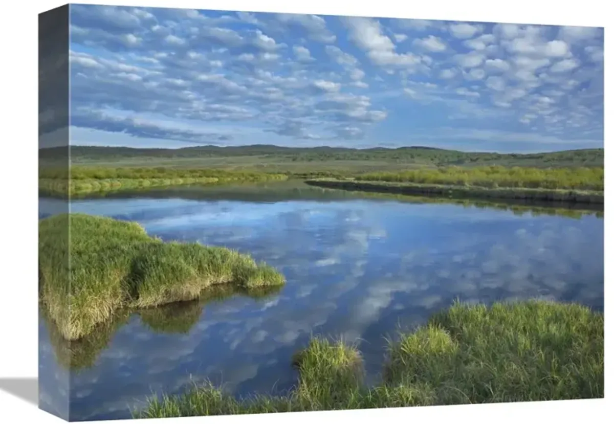 Clouds reflected in the Green River, Bridger-Teton National Forest, Wyoming-Canvas Art-16x12