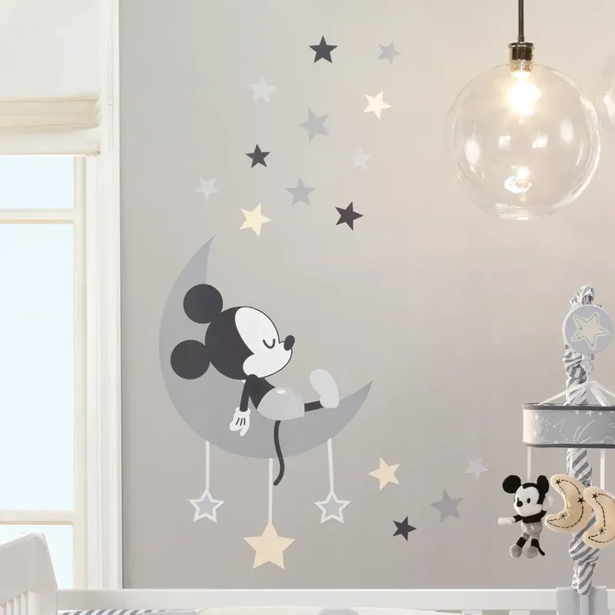 Disney Baby Mickey Mouse Gray/Yellow Celestial Wall Decals by Lambs & Ivy