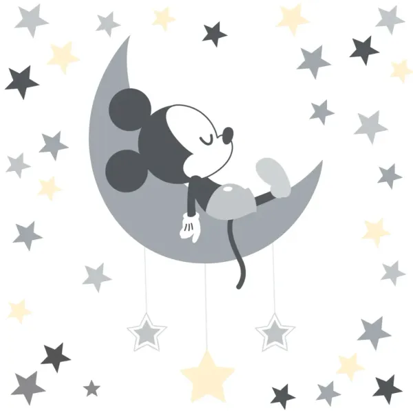 Disney Baby Mickey Mouse Gray/Yellow Celestial Wall Decals by Lambs & Ivy