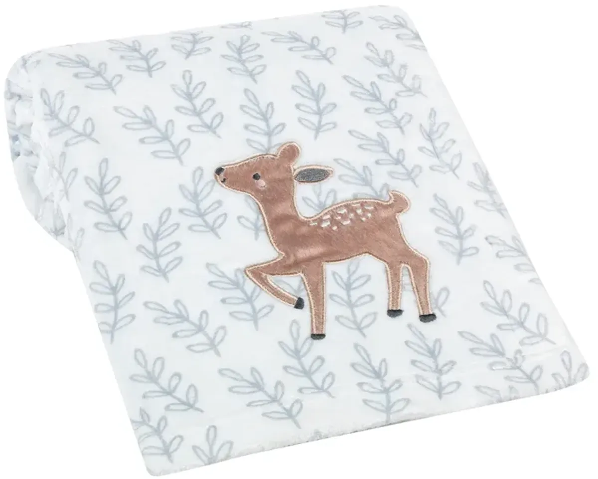 Bedtime Originals Deer Park Gray Baby Blanket