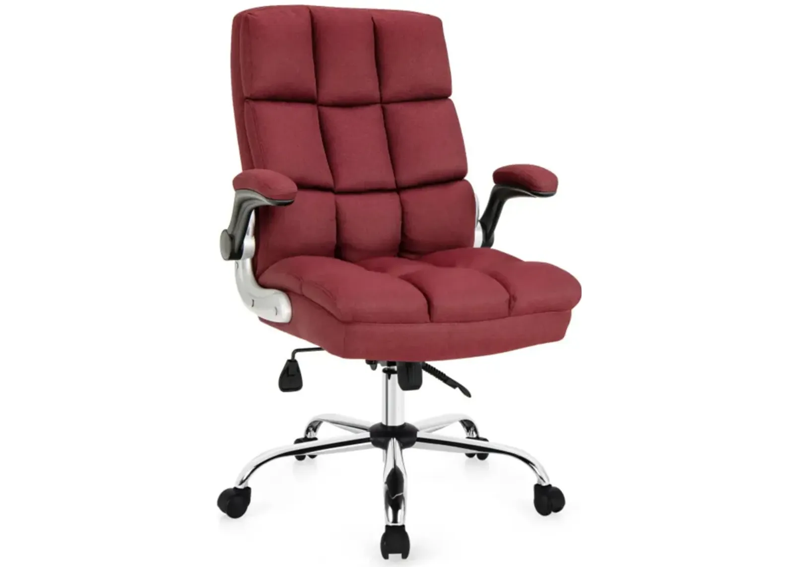 Hivvago Adjustable Swivel Office Chair with High Back and Flip-up Arm for Home and Office