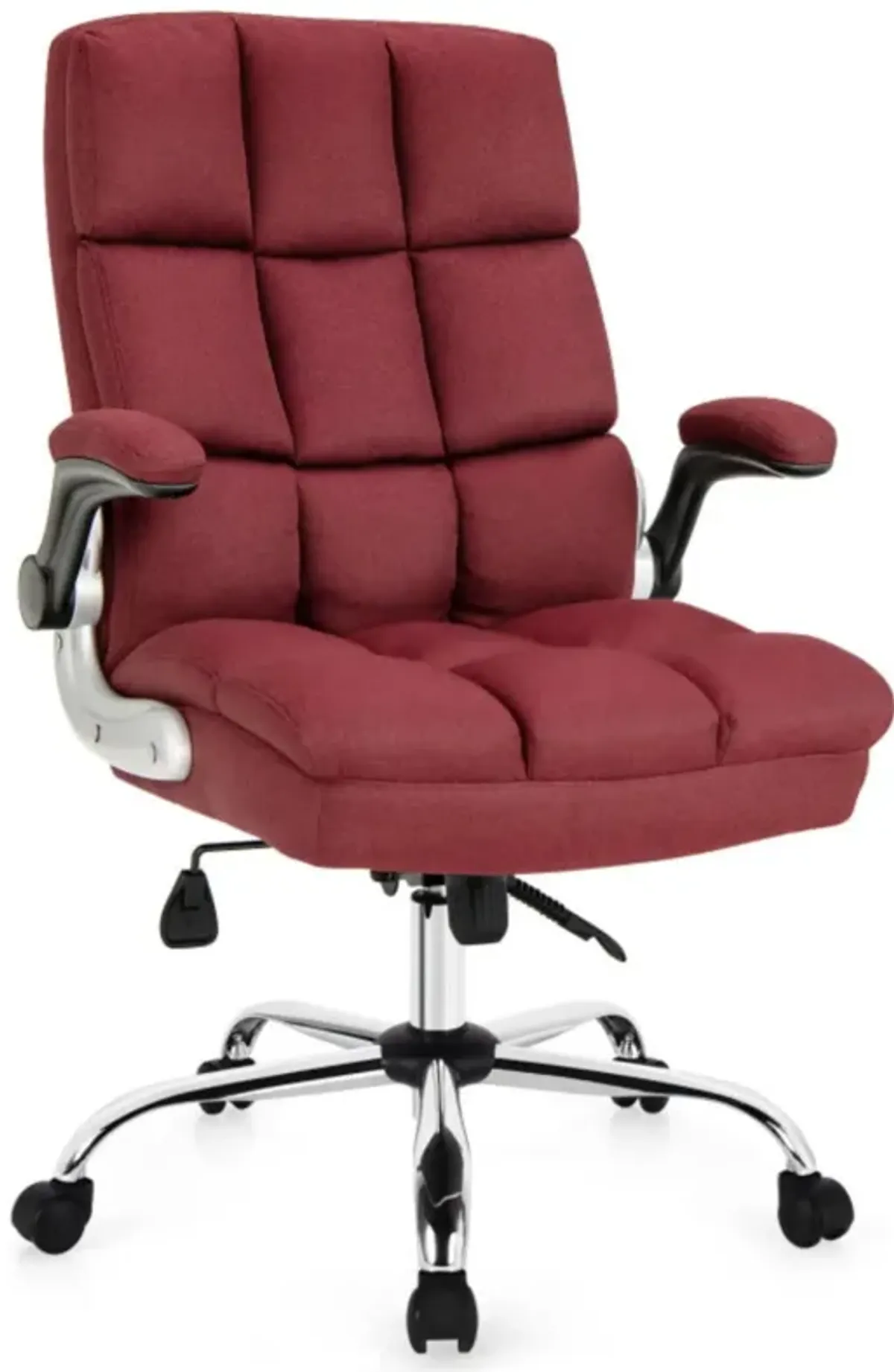 Hivvago Adjustable Swivel Office Chair with High Back and Flip-up Arm for Home and Office