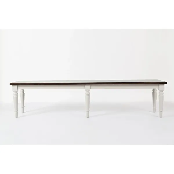 Jofran Orchard Park Farmhouse Solid Rubberwood 76 Bench