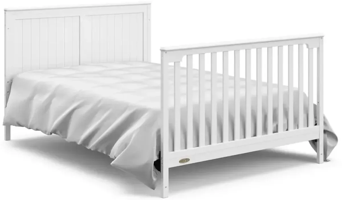 Graco Hadley 5-in-1 Convertible Crib with Drawer (White) –Crib with Drawer Combo