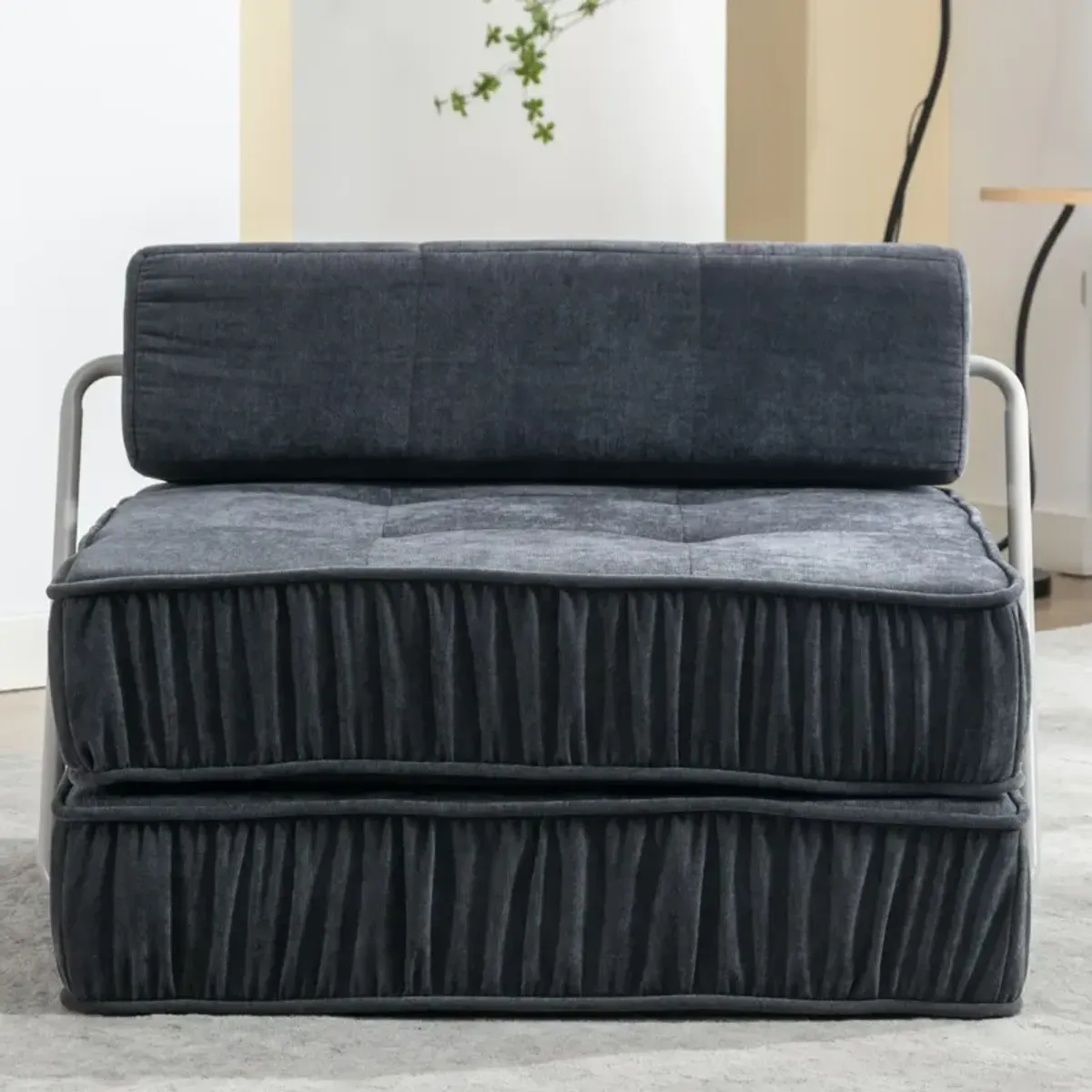 Convertible Sectional Sofa and Armless Chair Set