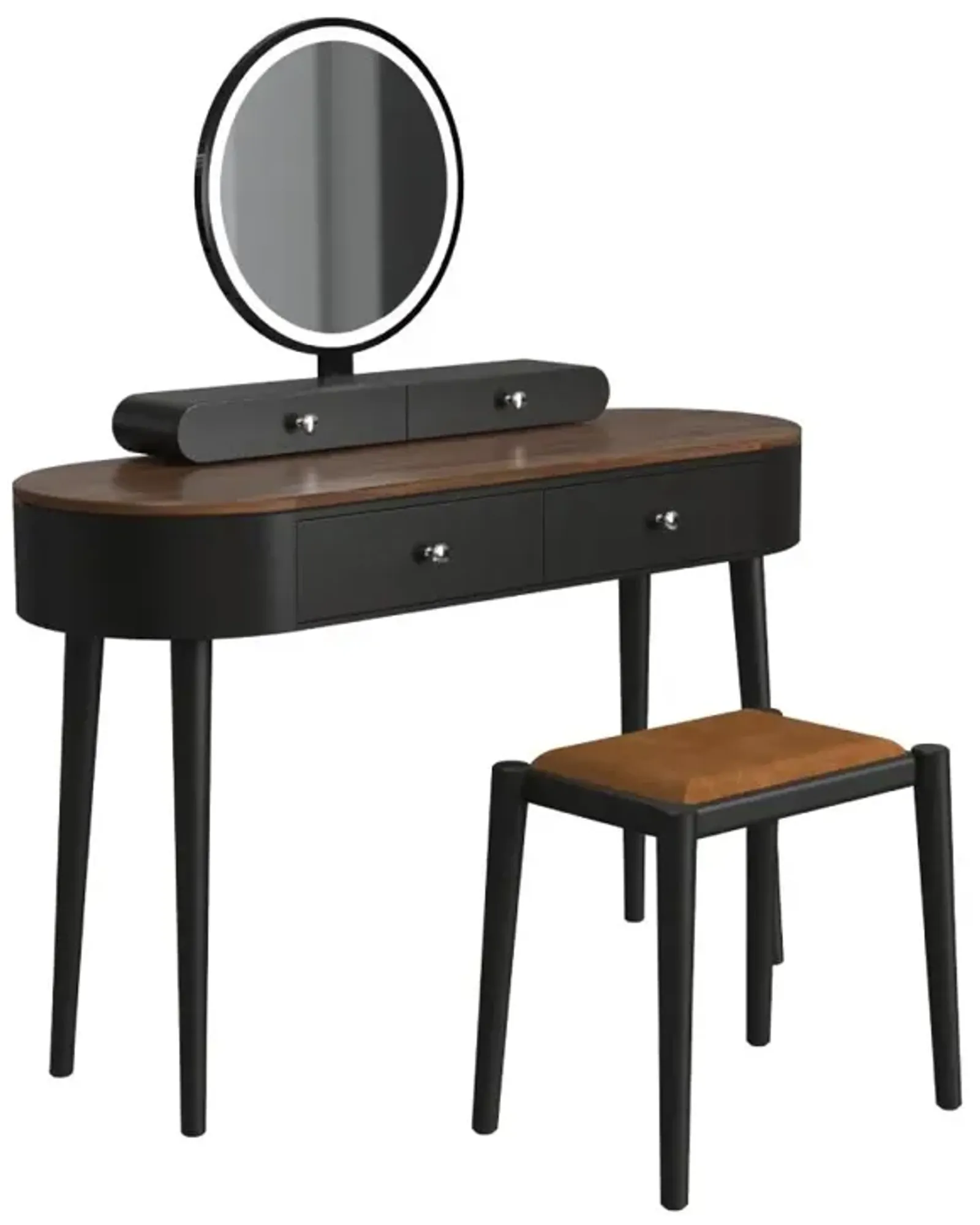 Makeup Vanity Table Set with LED Mirror and 3 Spacious Drawers