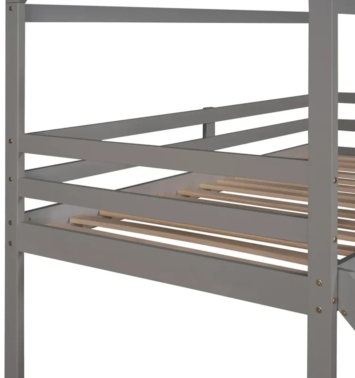 Twin Loft Bed with Slide, House Bed with Slide