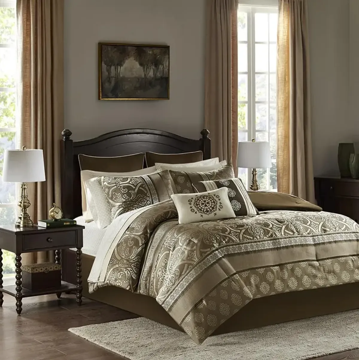 Belen Kox Elegant Jacquard 16 Piece Comforter Set, Belen Kox