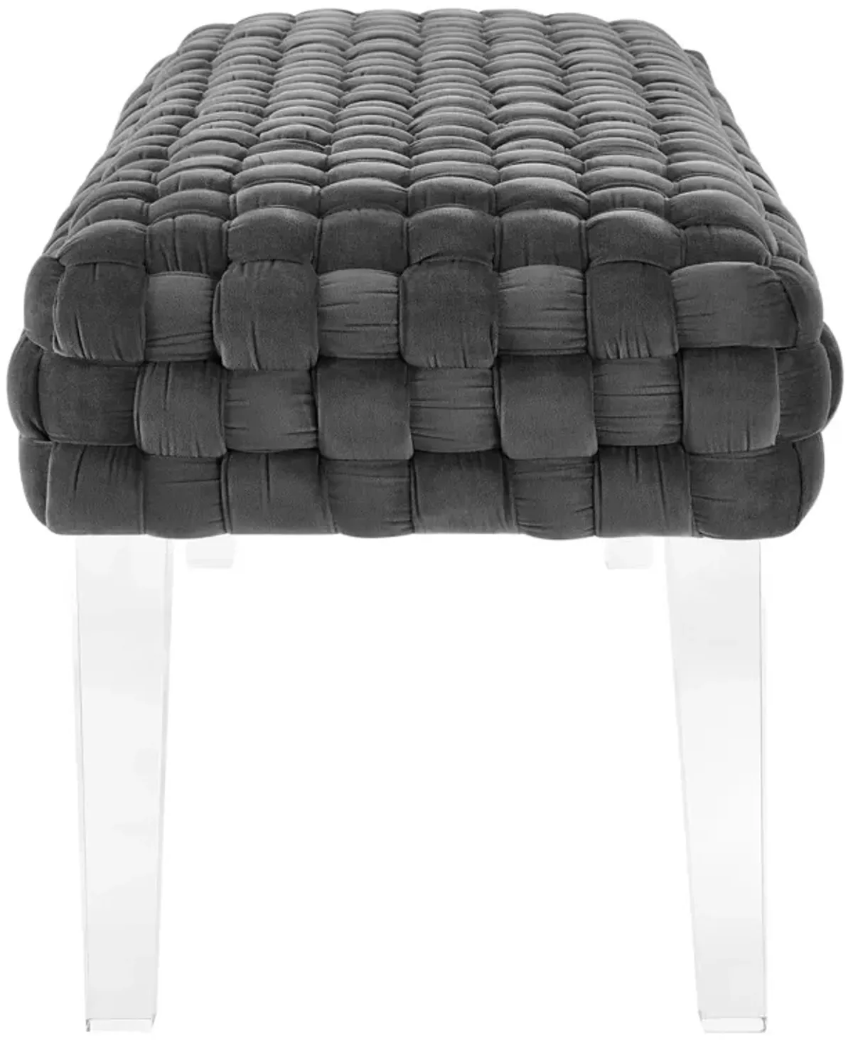 Prologue Woven Performance Velvet Ottoman