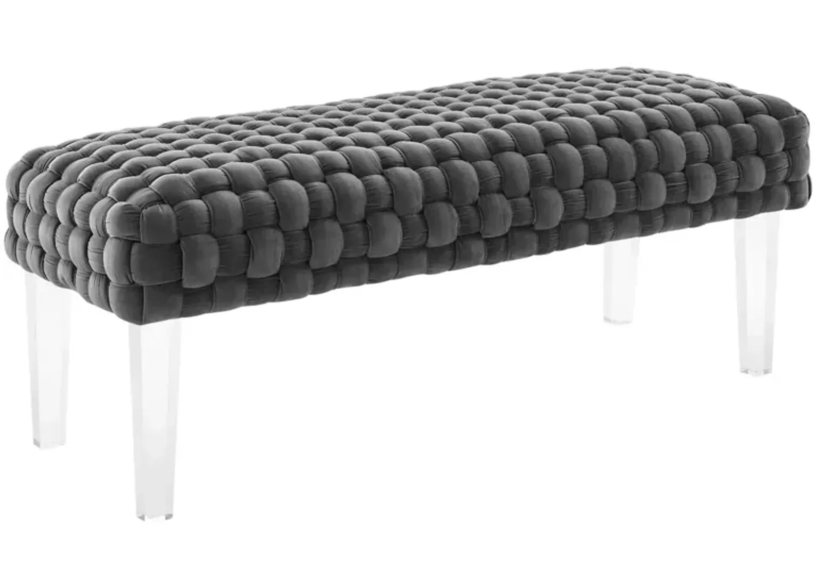 Prologue Woven Performance Velvet Ottoman