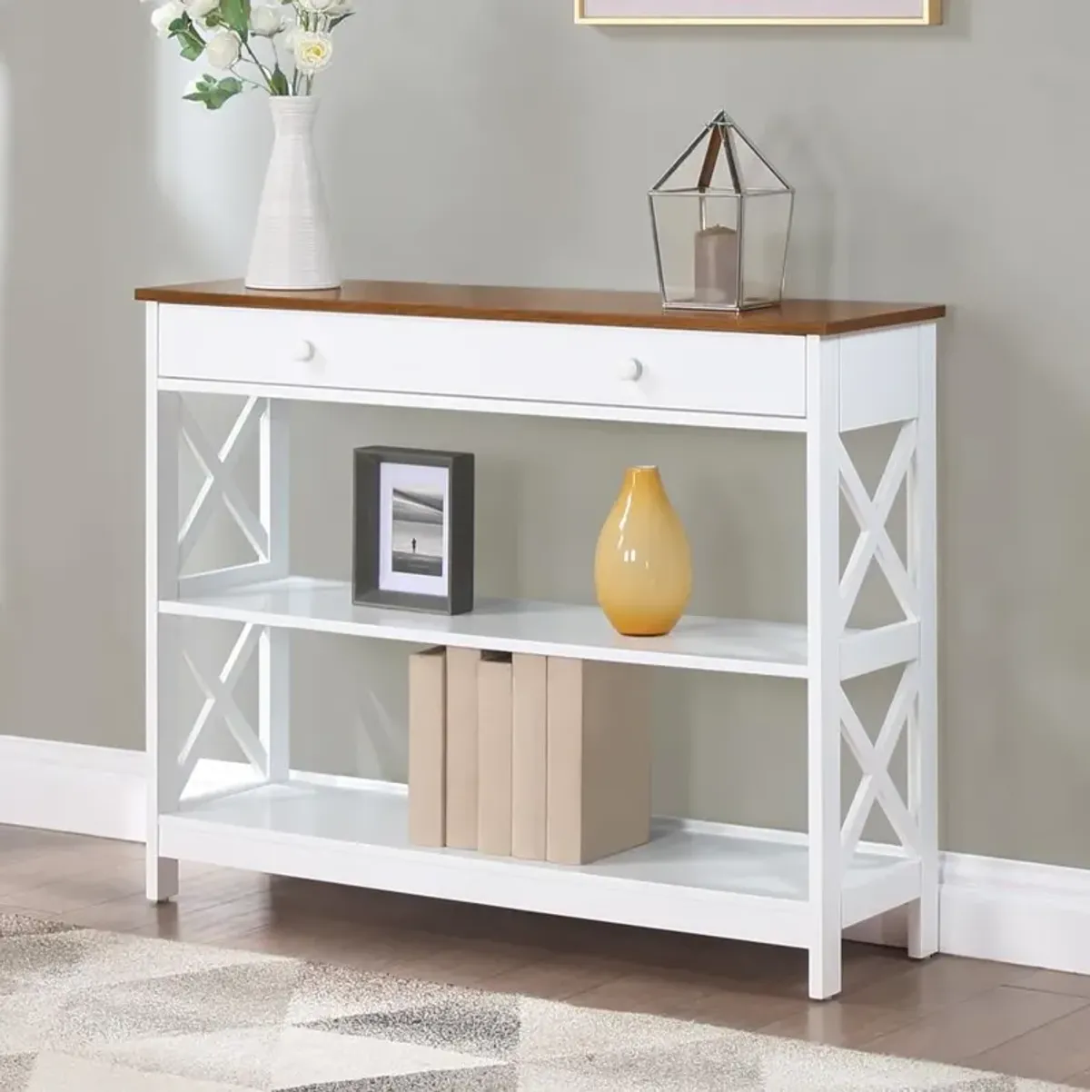 Convience Concept, Inc. Oxford 1 Drawer Console Table with Shelves