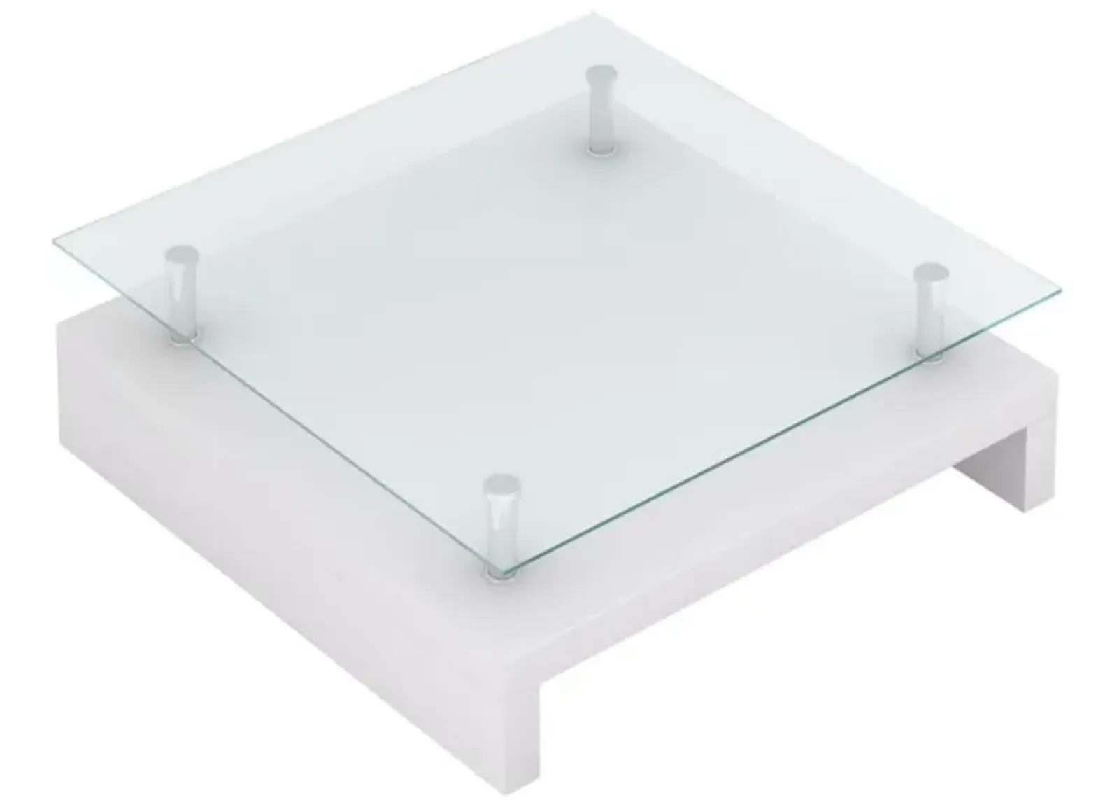 vidaXL Coffee Table with Glass Top White