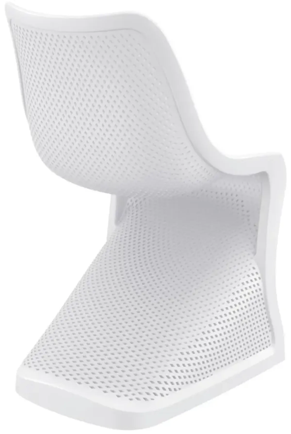 33.5" White Outdoor Patio Dining Chair