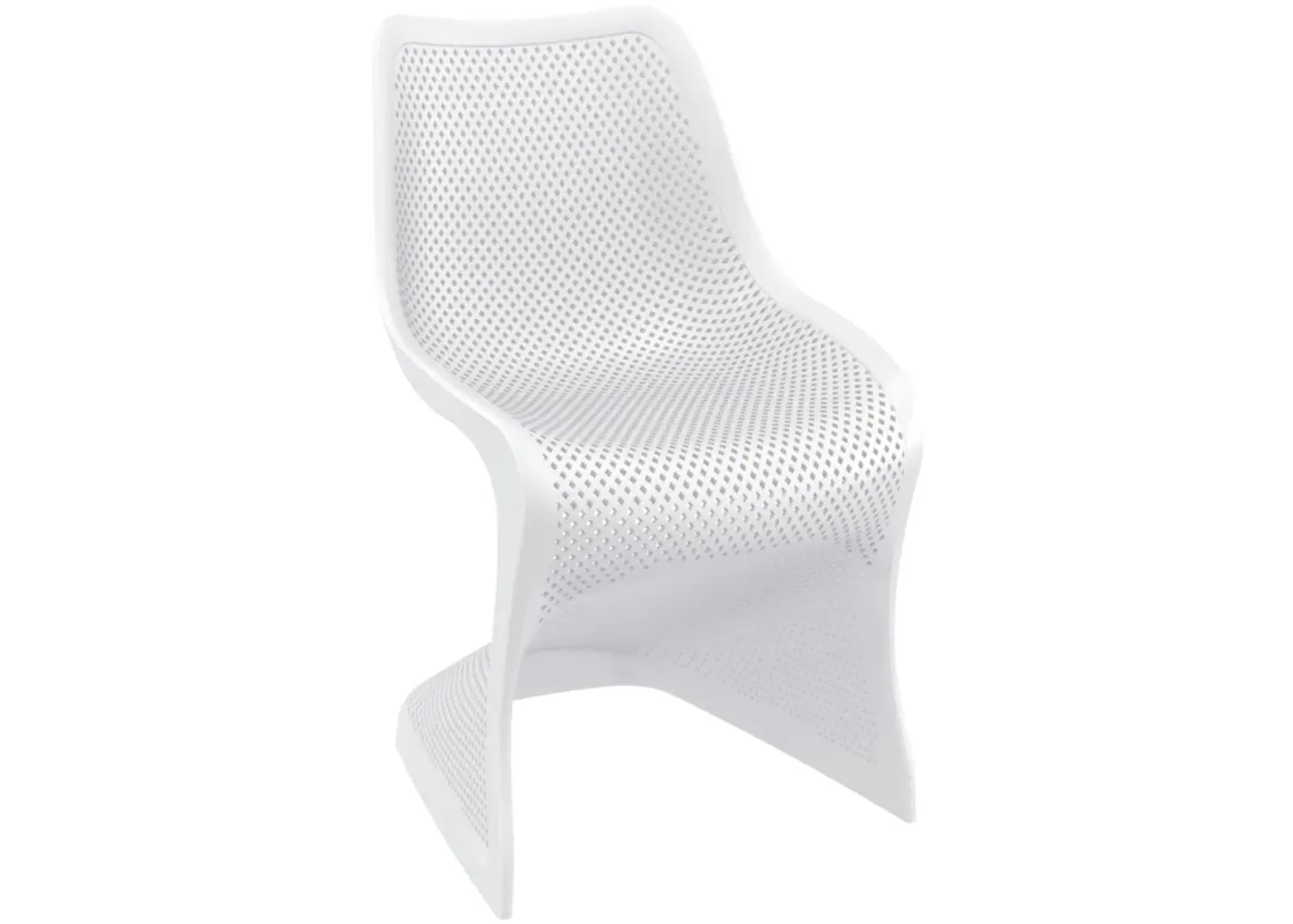 33.5" White Outdoor Patio Dining Chair