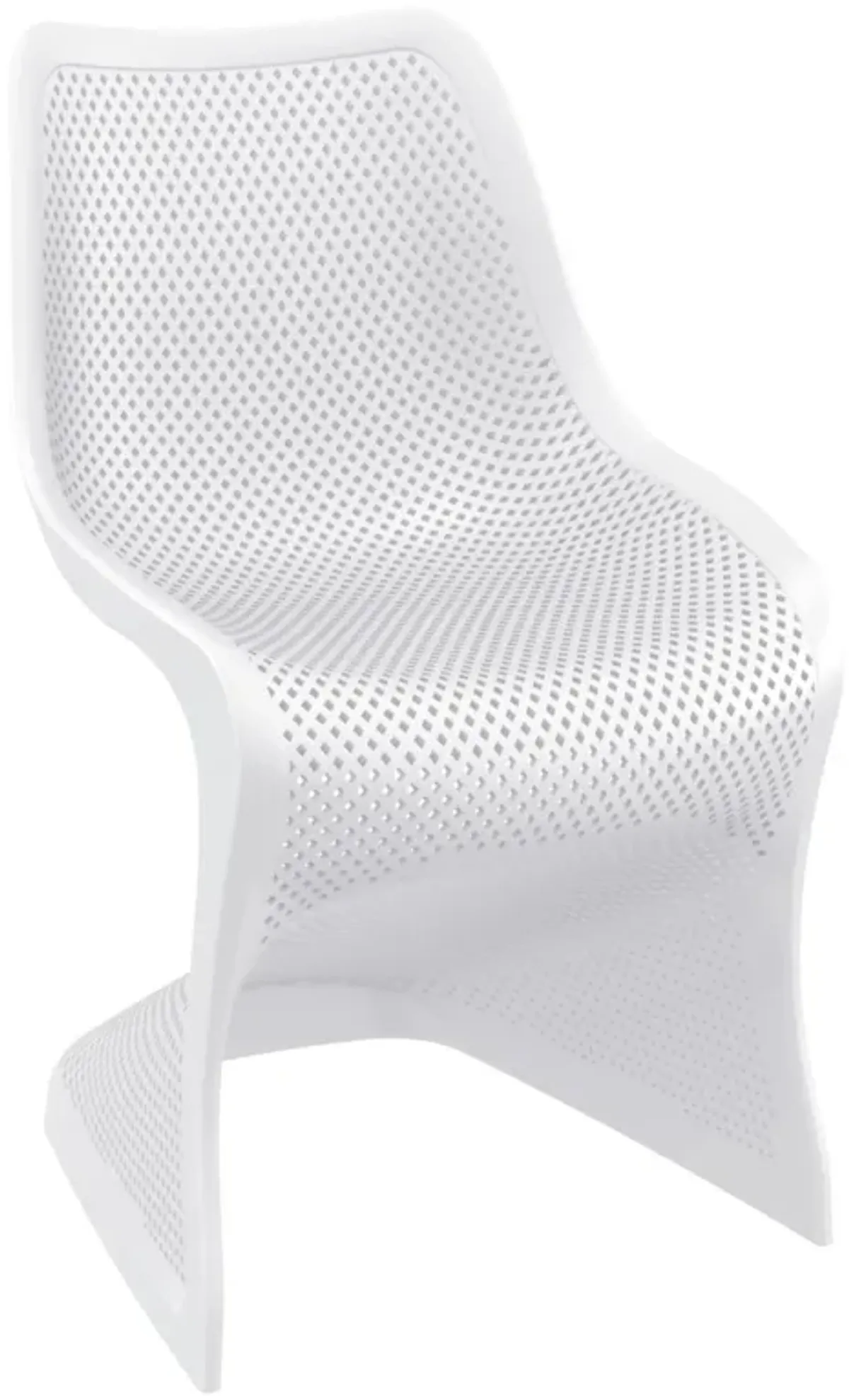 33.5" White Outdoor Patio Dining Chair