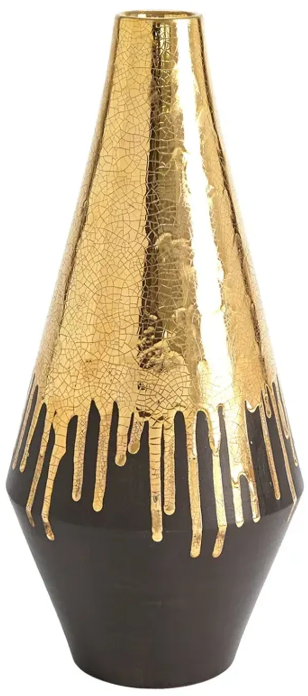 Gold Drip Vase-Large