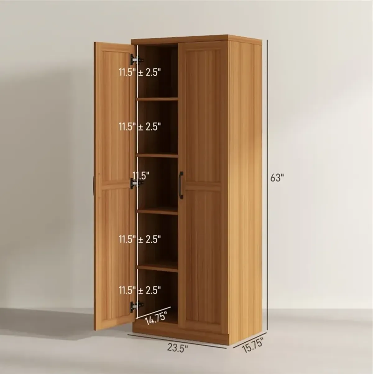 Kitchen Cabinet with Doors & Shelves – Space-Saving Storage for Pantry & Kitchen