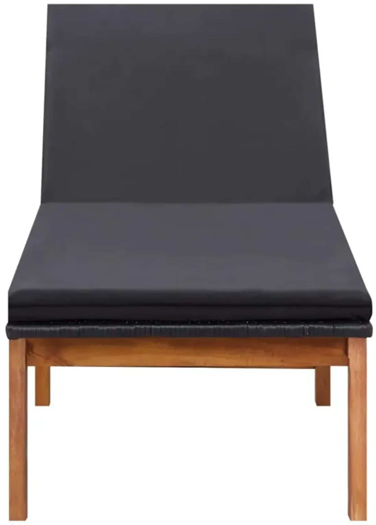 vidaXL Sun Loungers 2 pcs with Table Poly Rattan and Solid Acacia Wood