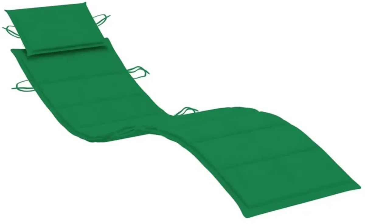 vidaXL Sun Lounger Cushion 73.2" Outdoor Patio Lounge Sunbe Pad Multi Colors Green