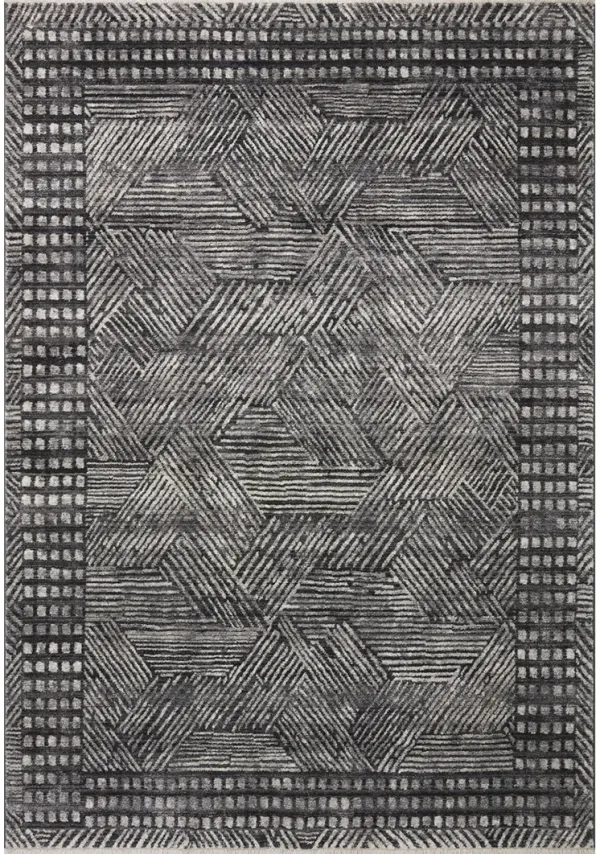 Melrose MEL01 Charcoal/Stone 5'3" x 7'9" Rug