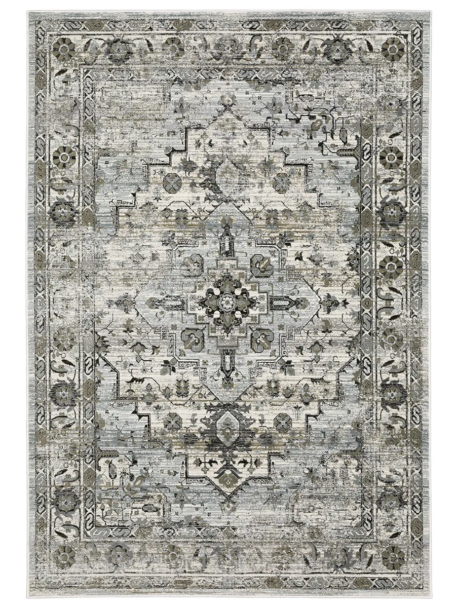 Gemini 6'7" x 9'6" Grey Rug