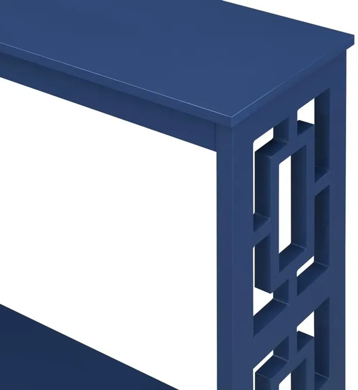 Convenience Concepts Town Square Console Table with Shelf, Cobalt Blue