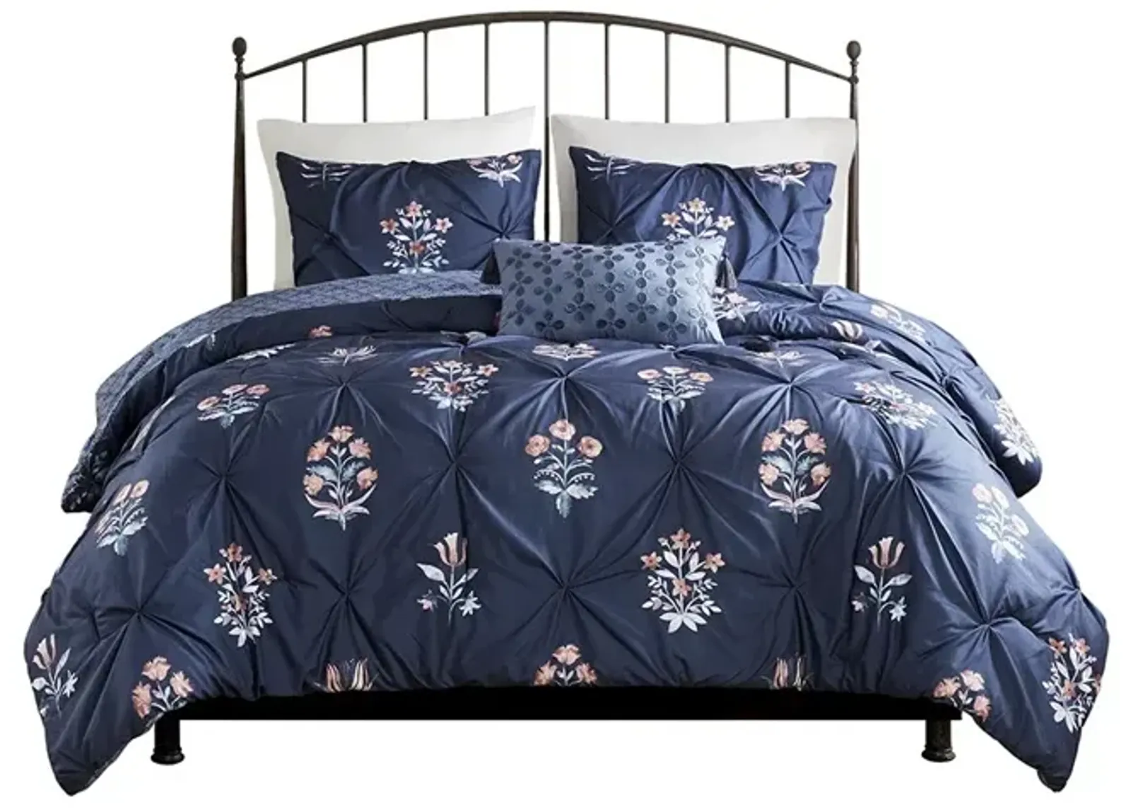 Gracie Mills Josephine 4 Piece Jacquard Comforter Set - Full/Queen