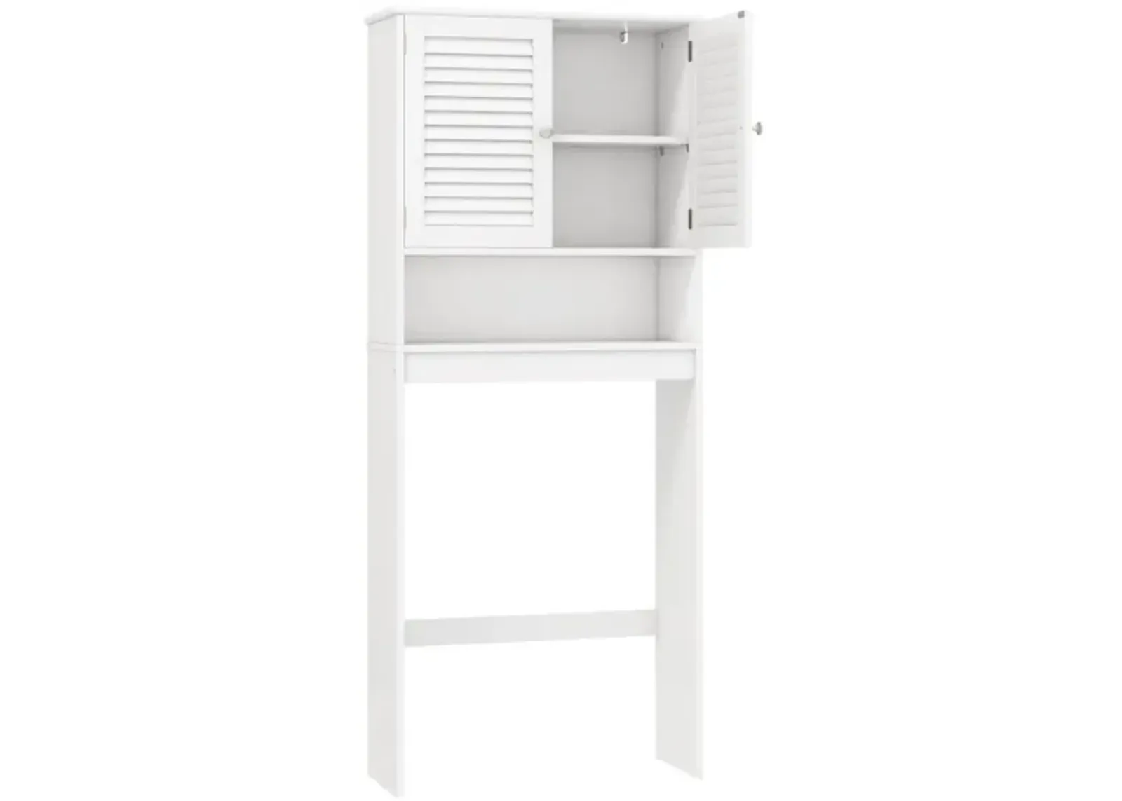 Hivvago Over The Toilet Storage Cabinet with Double Doors and Adjustable Shelf