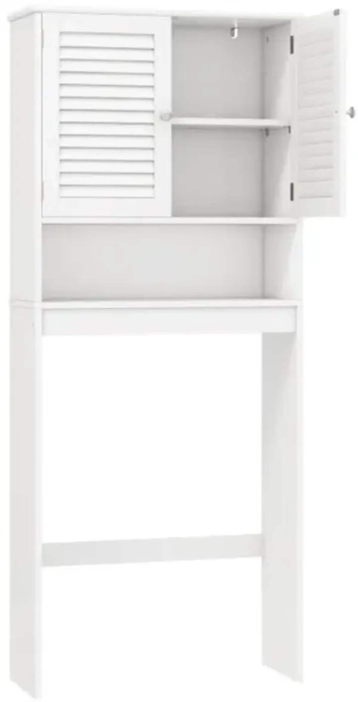 Hivvago Over The Toilet Storage Cabinet with Double Doors and Adjustable Shelf