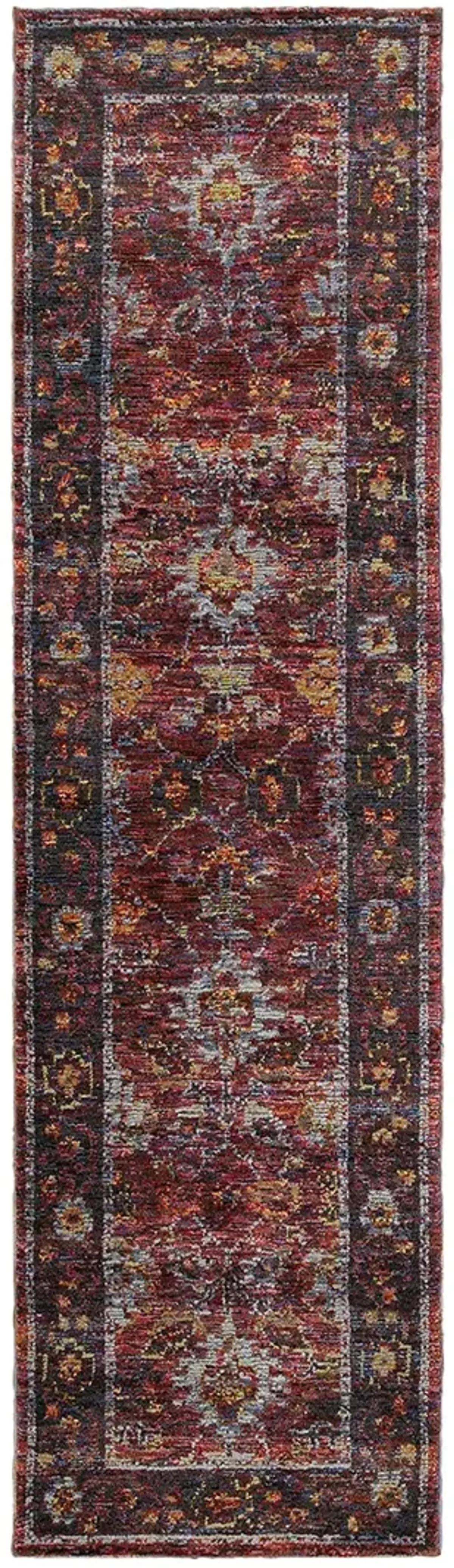 Andorra 6'7" x 9'6" Red Rug