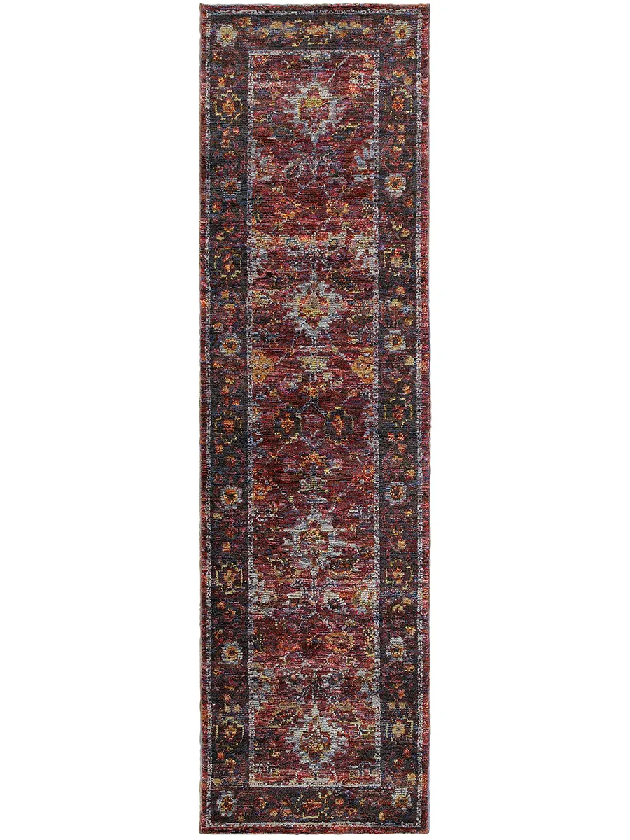 Andorra 6'7" x 9'6" Red Rug