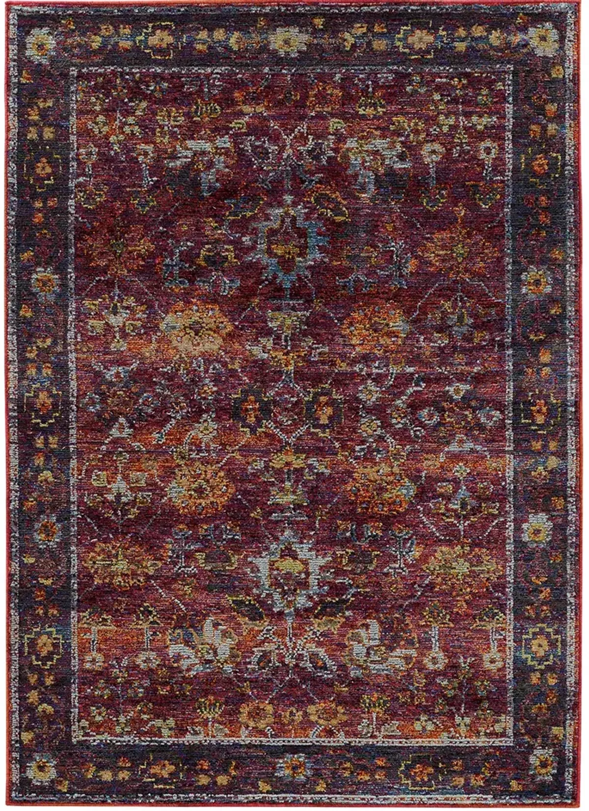 Andorra 6'7" x 9'6" Red Rug