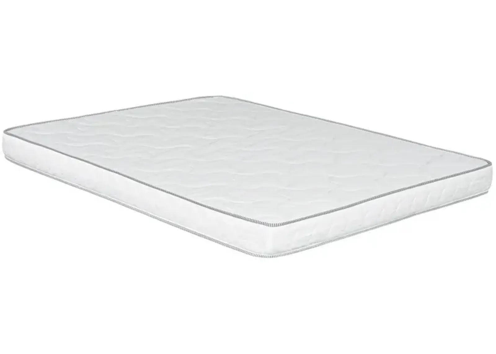 Sofi 6 Inch Full Size Reversible Mattress, Double Quilting, PU Foam Core - Benzara