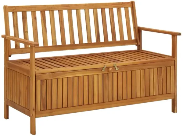 vidaXL Garden Storage Bench 47.2" Solid Acacia Wood