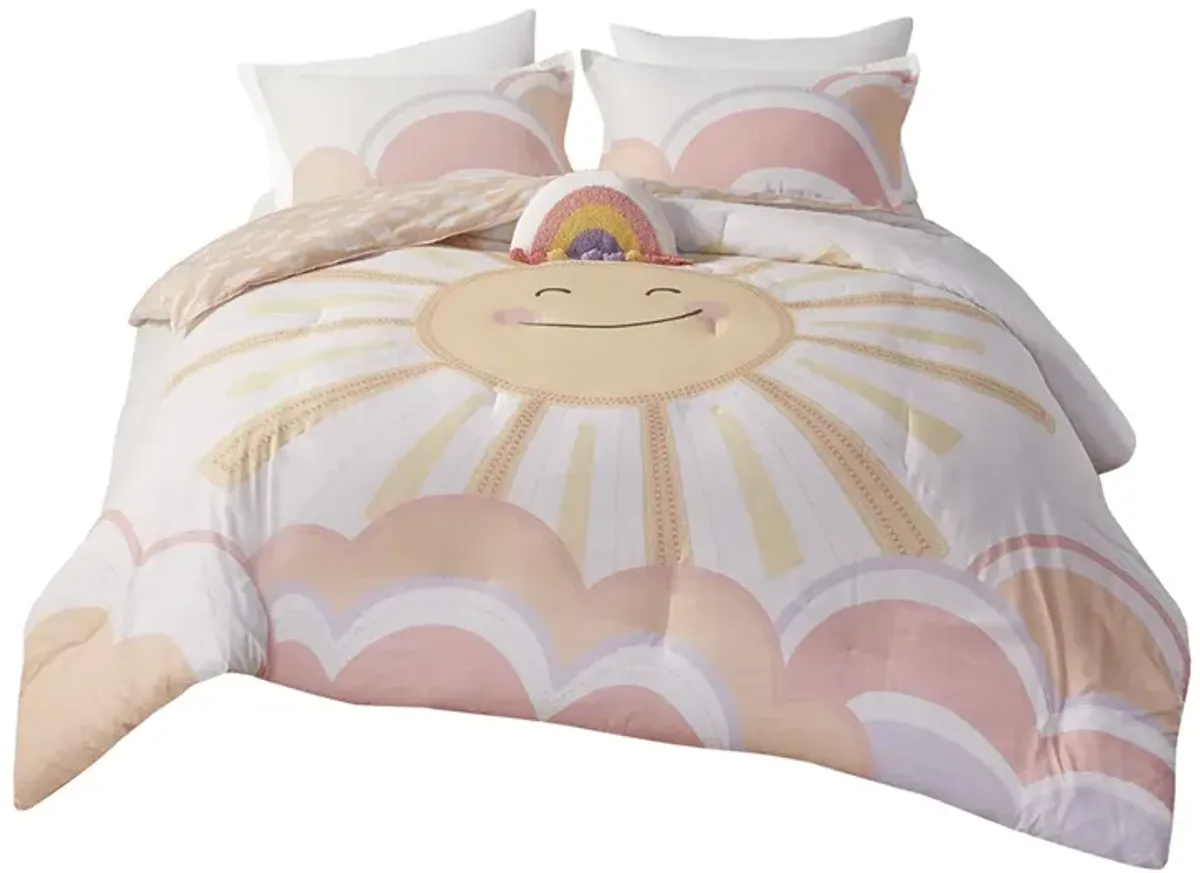 Gracie Mills Singleton Sunny Smiles Reversible Comforter Set